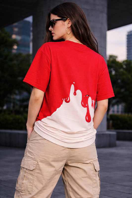 TRAP Melt-Tees Red Melt Oversized T-Shirt