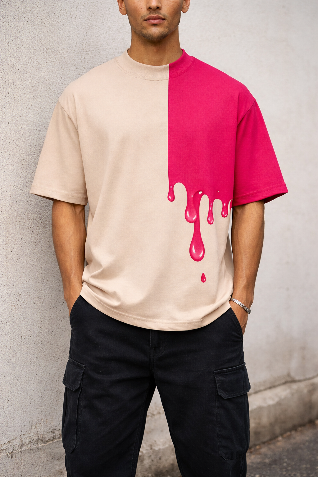 TRAP Melt-Tees | Pink Melt Oversized T-Shirt