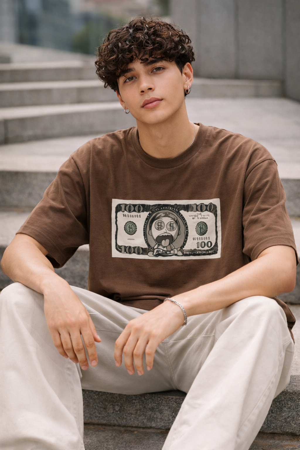Money Face Oversized T-Shirt