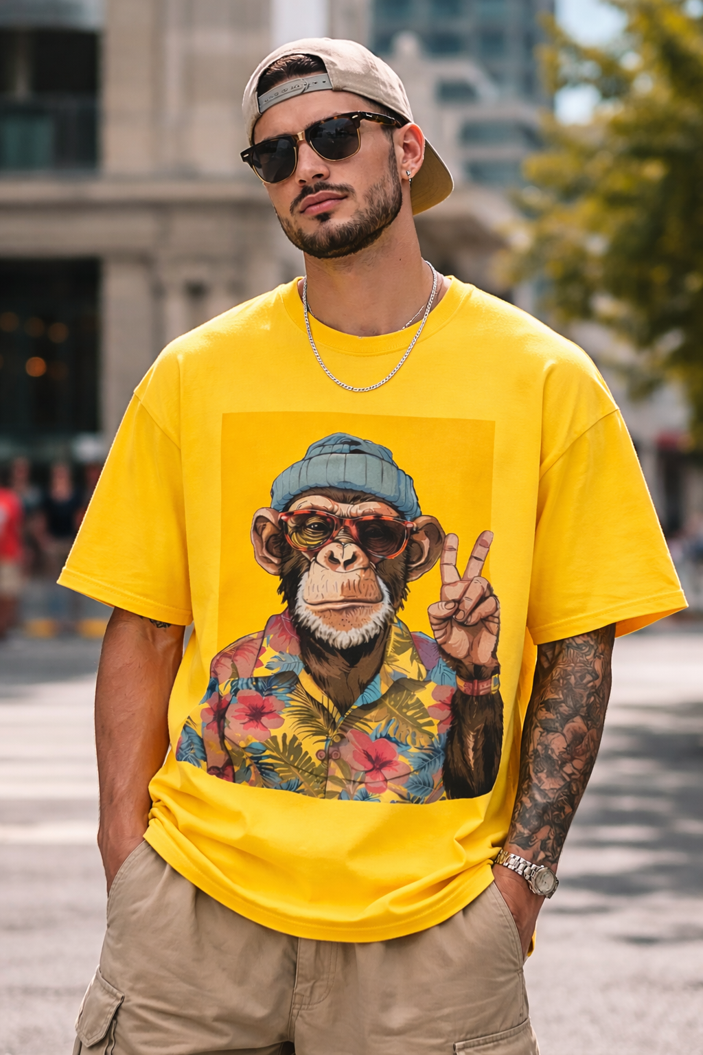 Oversized yellow T shirt