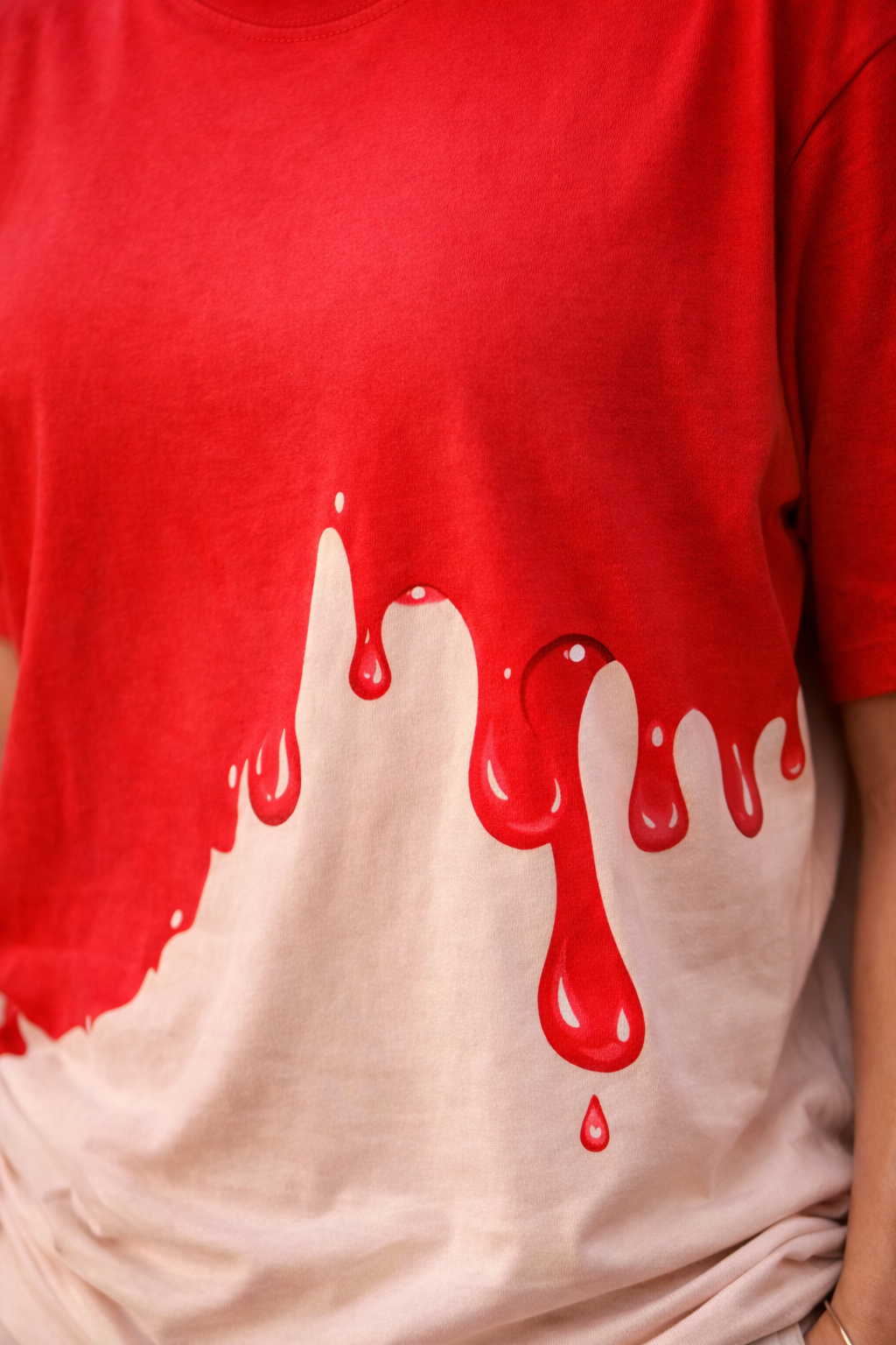 TRAP Melt-Tees Red Melt Oversized T-Shirt