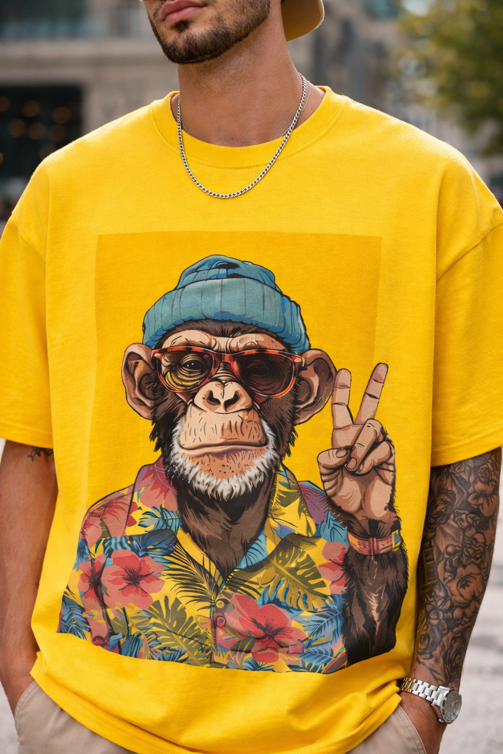 Oversized yellow T shirt