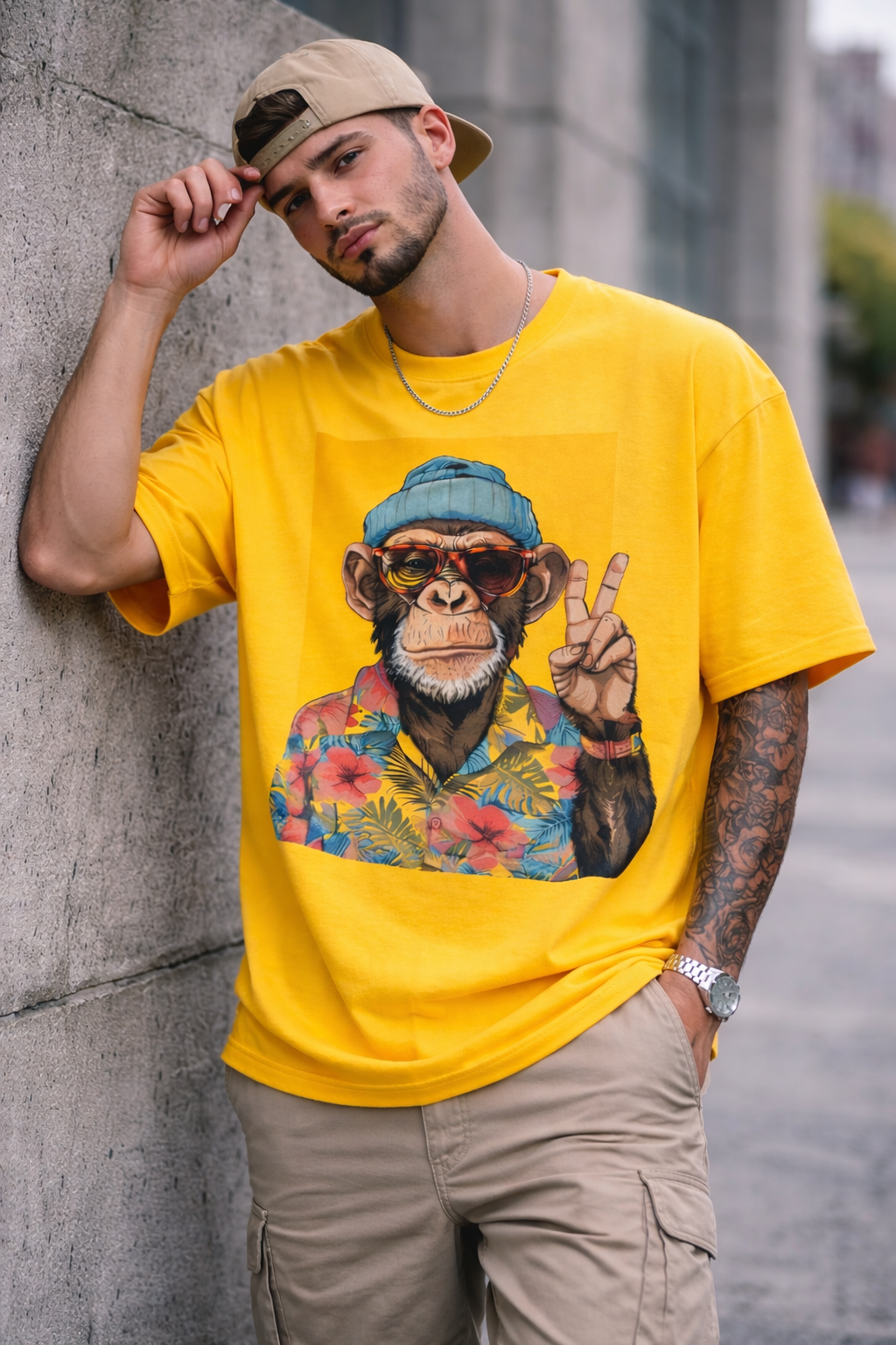 Oversized yellow T shirt